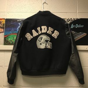 Vintage 80s LA Raiders Chalkline NFL Jacket